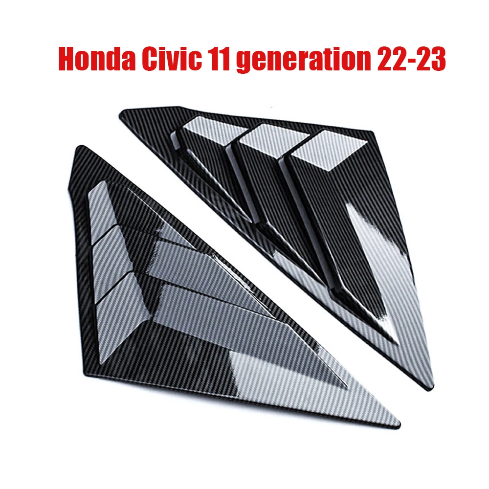 

A Pair Rear Window Louver Shutter For Honda Civic 11 generation 22-23 Side Air Vents Shutter Cover Trim Exterior Accessories