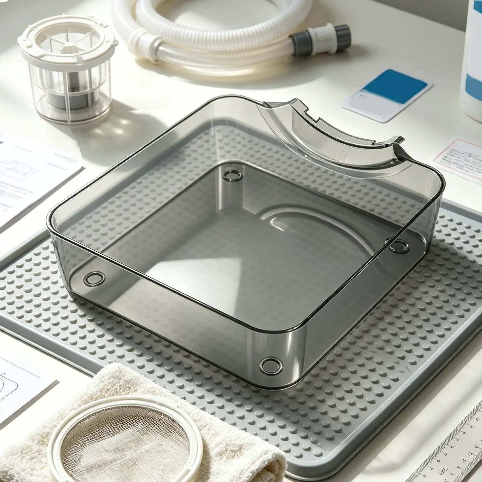 Washing Machine Drain Water Collection Tray Anti-overflow Lint Filter Debris Catcher Laundry Room Drip Tray view 3