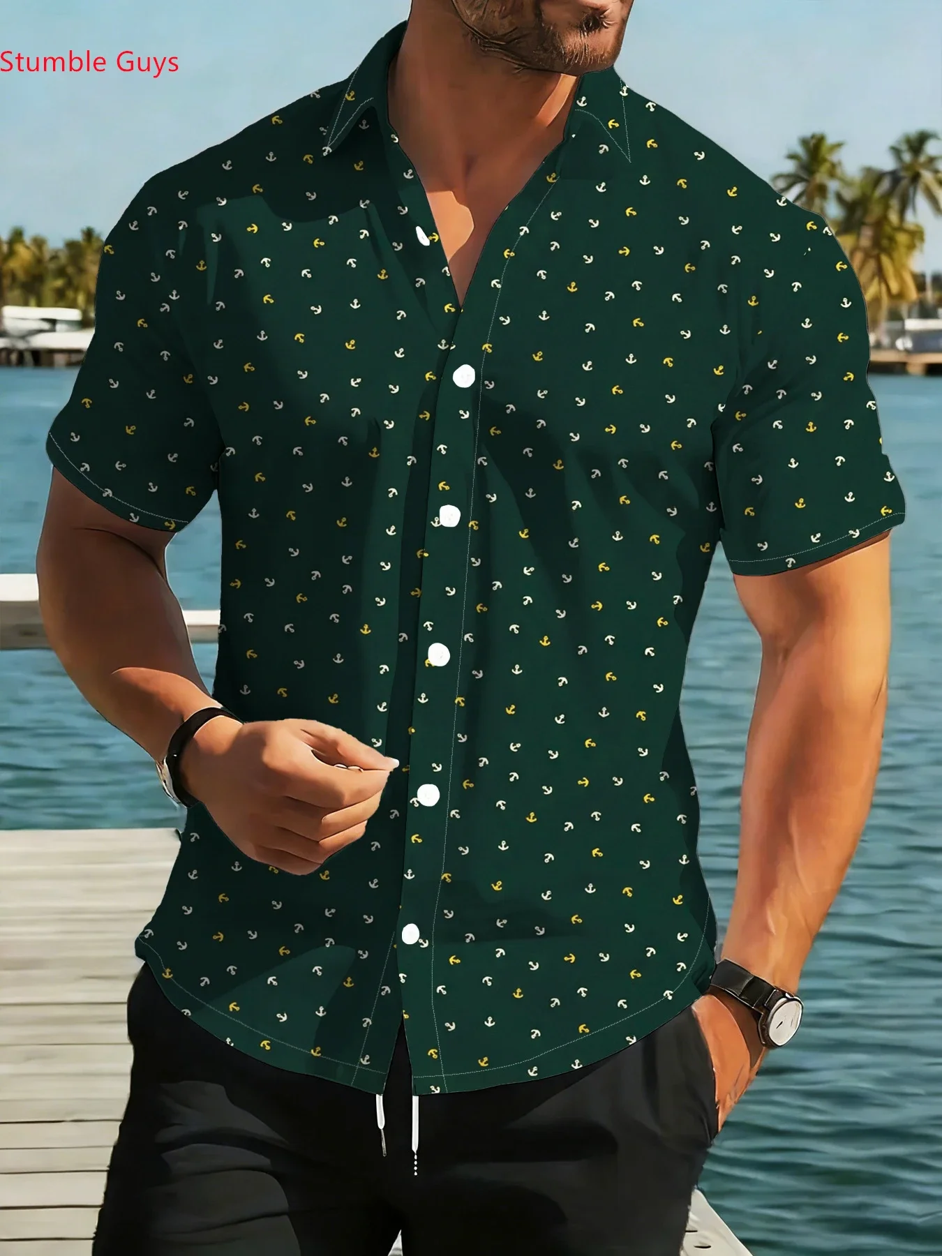 

Fashion Urban Men's Hawaiian Shirt Summer Man Short Sleeve Bold Beach Print Lightweight Comfortable Casual Party Tops