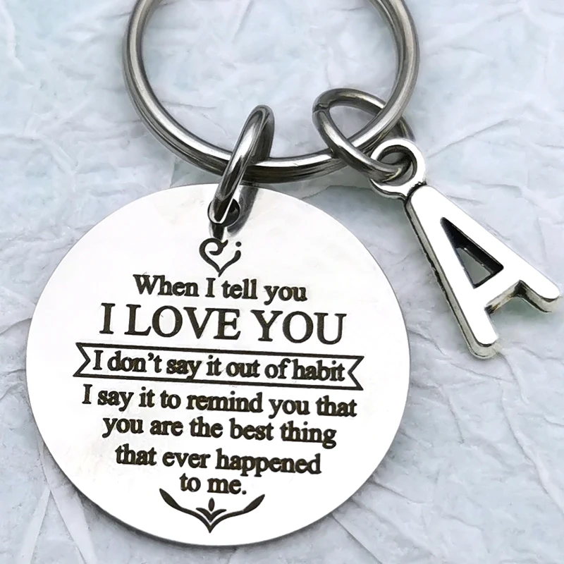 Anniversary Keychain for Wife Husband Couple Valentines Day Christmas Birthday Wedding Gifts for Boyfriend Girlfriend