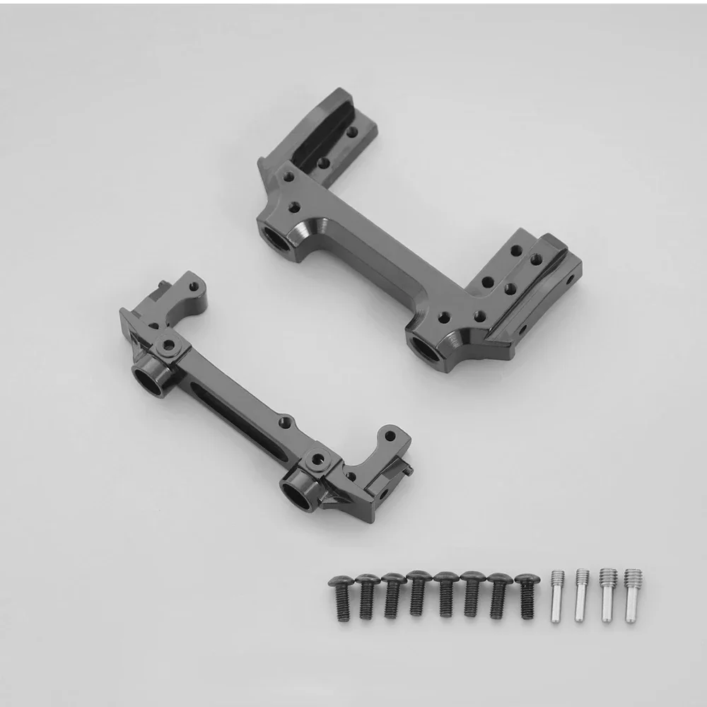 

1 Set Metal Voor Achter Bumper Mounts Chassis Rails Mount Met Front Servo Base Voor 1/10 Rc Crawler Axiale SCX10 ii 90046 90047