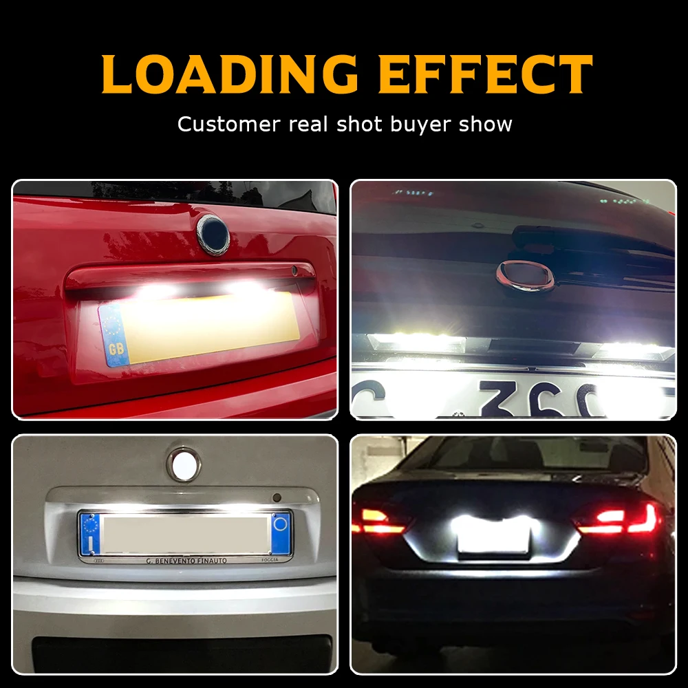 ل BMW E65/E66 730i 735i 740i 745i 750i صالون 2006 2007 2008 الأبيض LED سيارة الخلفية لوحة ترخيص ضوء رقم لوحة مصباح