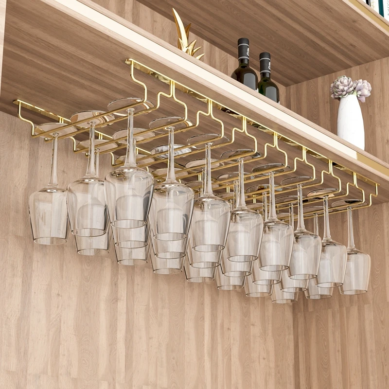 

304 stainless steel red wine glass hanging rack goblet holder European wine glass holder inverted hanging rack hanging cup holde