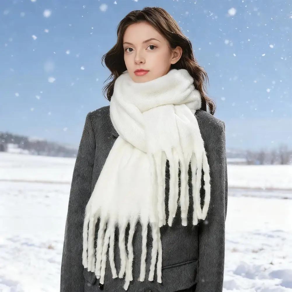 Warm Winter Scarf Soft Luxurious Scarf Oversized Women's Winter Scarf Collection Extra Large Blanket Shawls Thickened for Cold