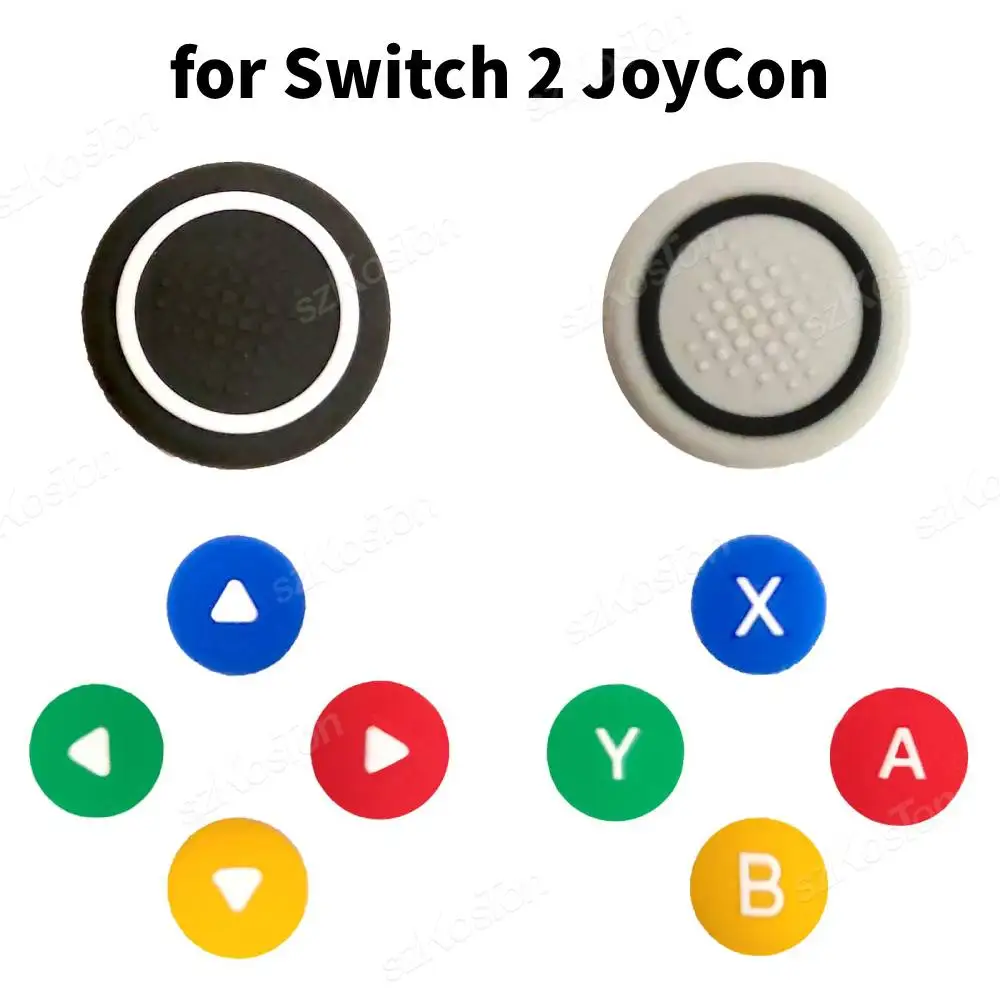 

Набор силиконовых колпачков для кнопок D-Pad для Switch 2, накладки на джой-стики, колпачки для кнопок направления и A/B/X/Y для аксессуаров Switch 2