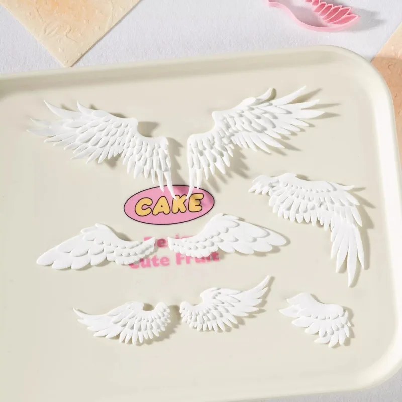 الطين صنع أجنحة الملاك قطع قالب الملاك النسبي/نسخة Q خفيفة للغاية الطين DIY بها بنفسك الشكل دمية الجناح أداة التصميم #4