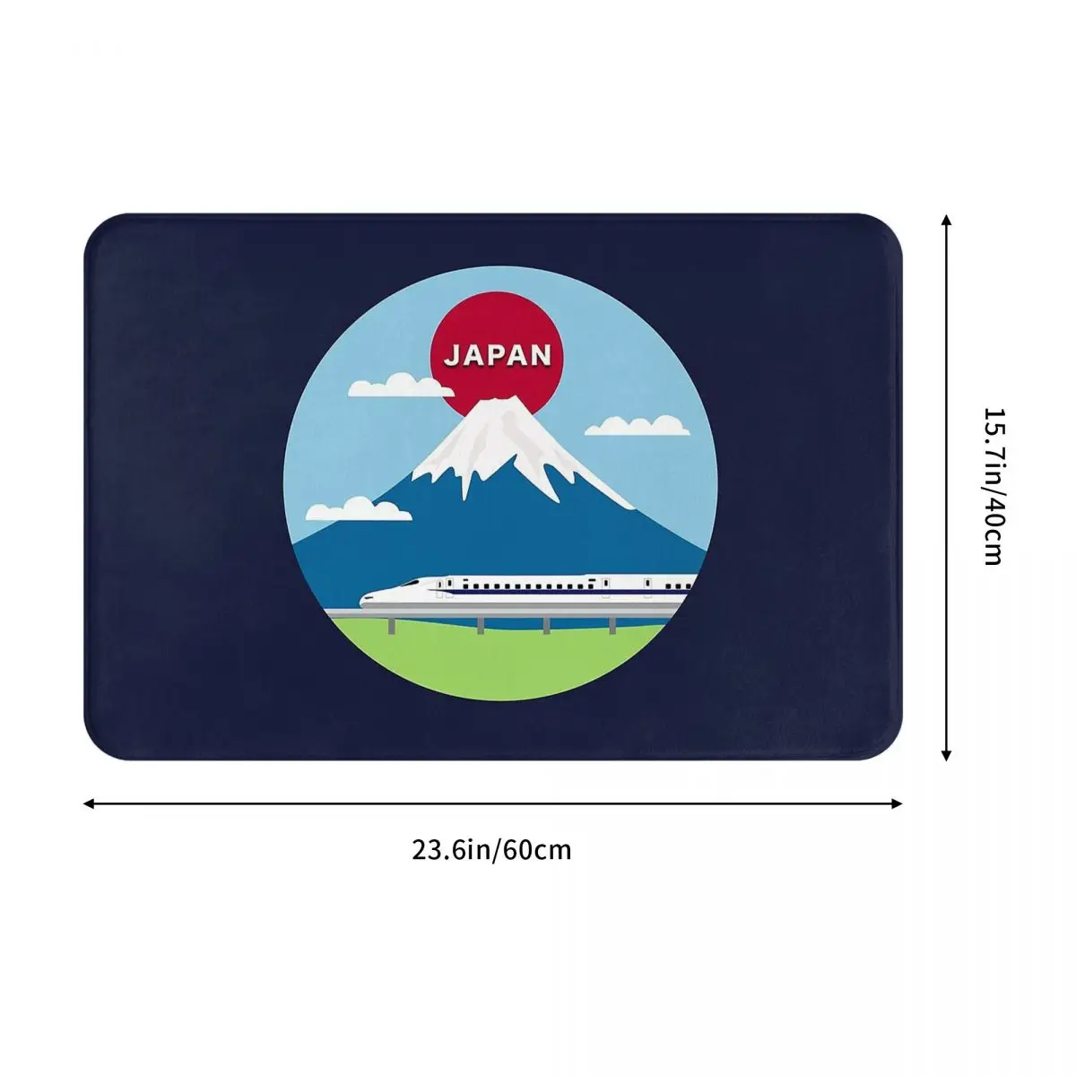 Japanese Shinkansen Bullet Trains Doormat Sand Scraping Carpet Rug Kitchen Entrance Home Floor Mat for Bedroom Footpad Mats