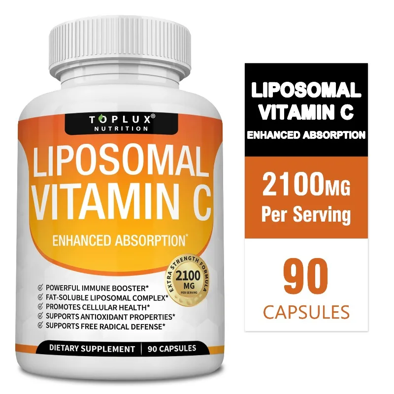 

Liposomal Vitamin C 2100 Mg - Highly Absorbable, Fat Soluble Vitamin C, Antioxidant Supplement,Immune System & Collagen Booster