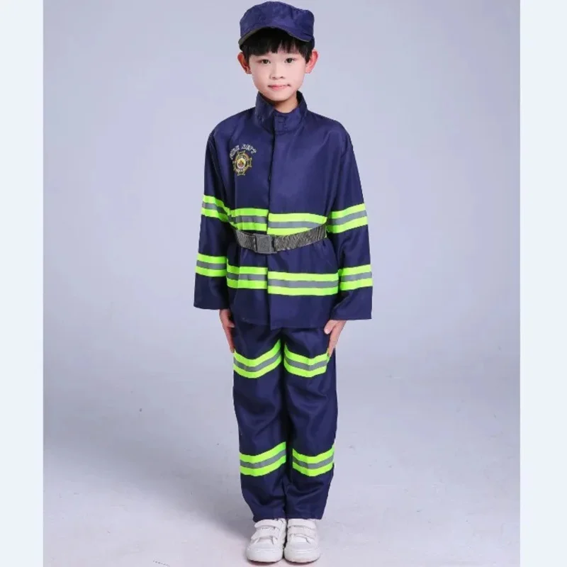 Disfraz de bombero para niños, niños y niñas, fiesta de carnaval, uniforme de bombero Sam, carnaval, juguetes de Halloween, trajes, ropa de trabajo