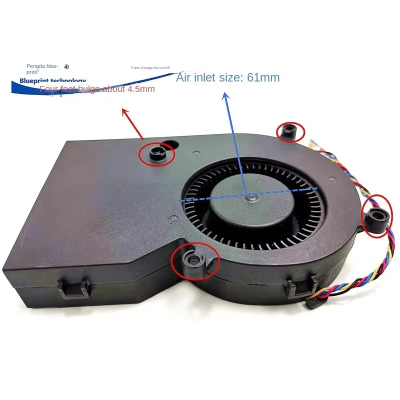 pa EFH-08E12W-JP01 14 cm Turbina Velocità massima del flusso d'aria 12 V Ventilatore Ventola di raffreddamento per la ventilazione del seggiolino auto