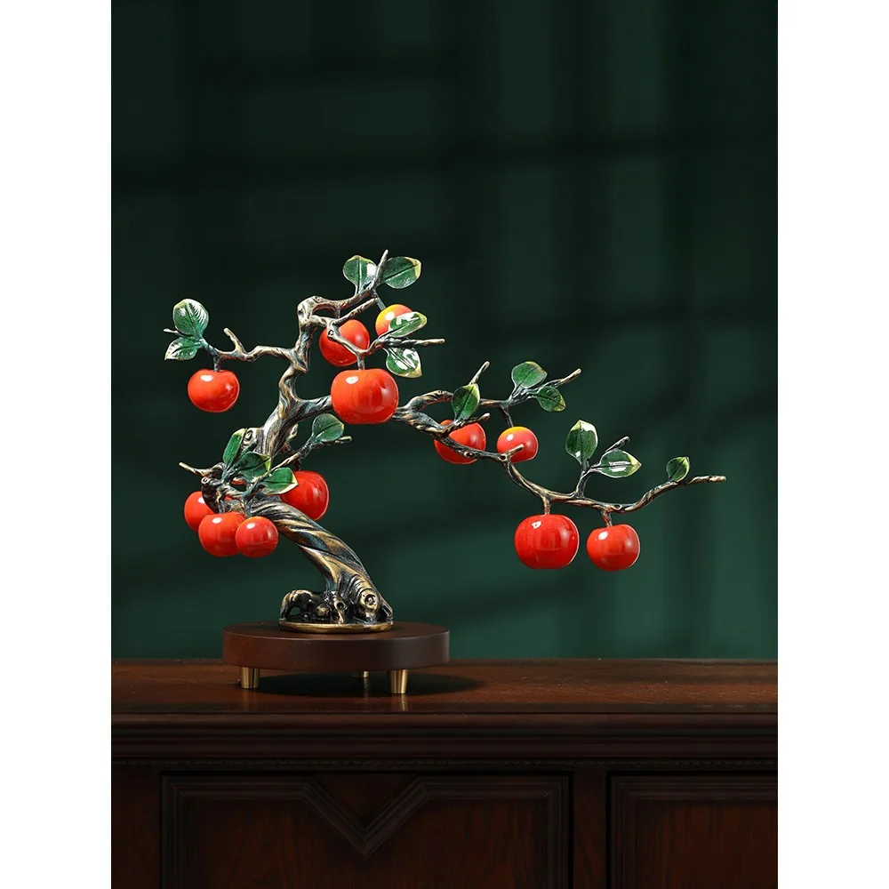 

Four Seasons Ping An copper ornaments high-end new Chinese living room office porch crafts housewarming decoration gift