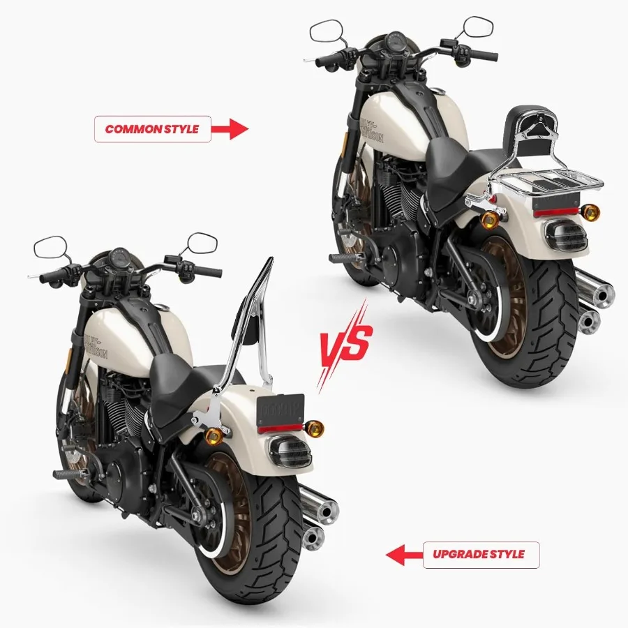 مسند ظهر للركاب من الكروم سيسي بار لنماذج Softail Low Rider Sport Glide Harley Davidson FXLR FXLRS FXLRST FXRST FLSB موديلات 20182 #6