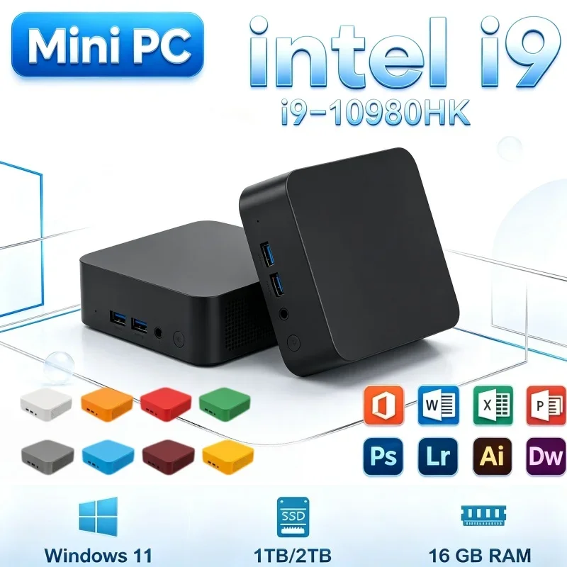 windows11搭載ミニpc、intel-core-i9-10980hkプロセッサー、32gb-ram、2tb-ssd、wi-fi-6、bluetooth-52、4k-hd対応、オフィスや学習、ゲームに最適なポータブルデスクトップ。
