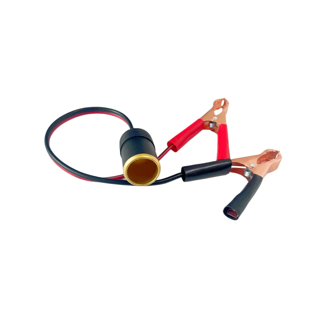 50A Car Battery Terminal Clamps Cigarette Lighter Power Socket Adapter Crocodile Clips High Power Power Converter ExtensionCable