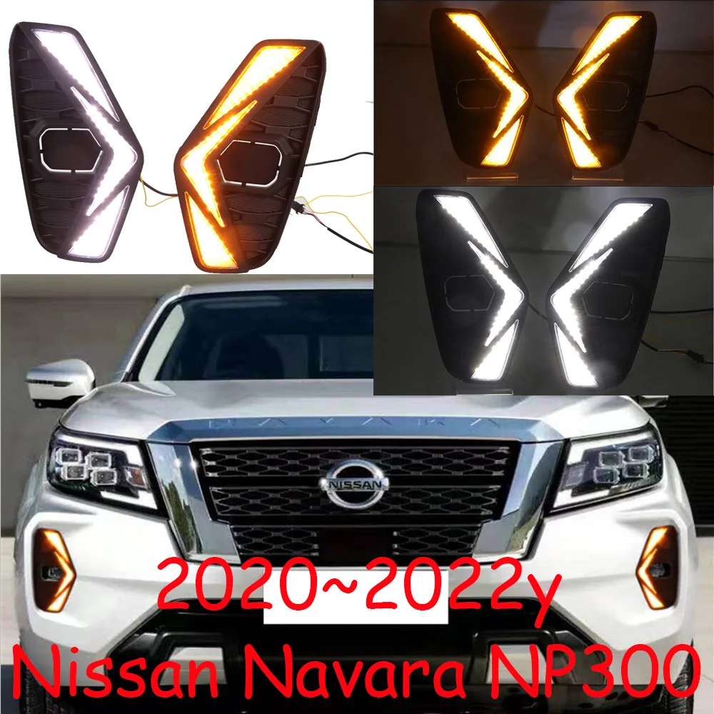 

Автомобильный бампер, фара для Nissan Navara NP300, дневная лампа 2020 ~ 2023y DRL, автомобильные аксессуары, искусственная фара NAVARA NP300, противотуманная лампа