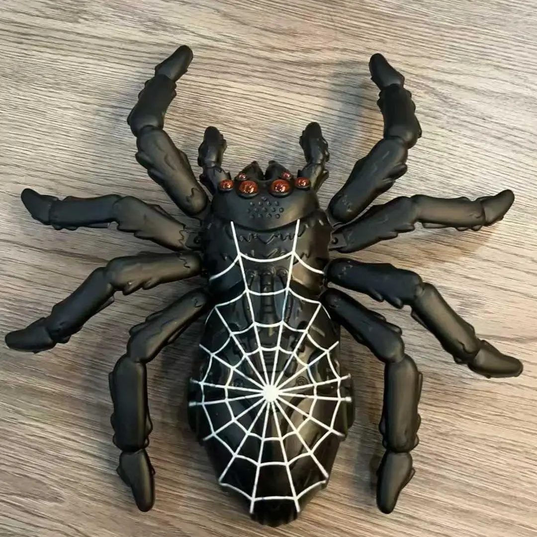 

Remote Control Spider Toy 22x21cm Dual Mode Wall Climbing Ground Crawling 360° Rotation Rechargeable Battery with Suction Fan