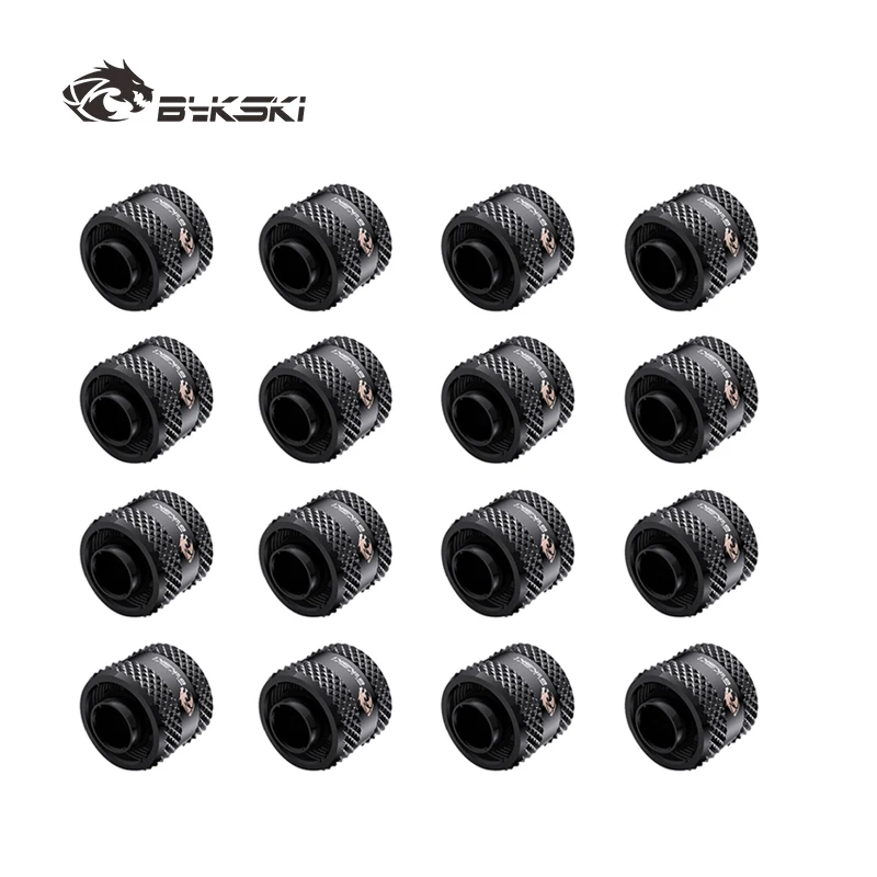 Bykski G1/4'' Hose Fitting for ID 10mm +OD 13mm Pipe/ ID10mm +OD16mm Soft Tube / Hand Brass Connector 12/16pcs/Lot ,B-FT3-TN-V2