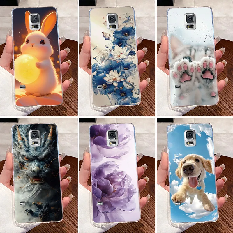Gehäuse für Samsung Galaxy Note 4, Note 3, luxuriöser Drache, niedlich, cool, für Jungen und Mädchen, weiche Silikon-Handyhülle, transparente Hülle