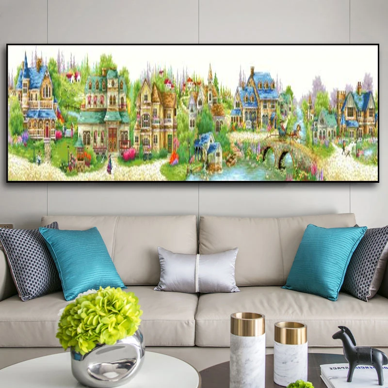 

Набор для вышивания крестиком в современном стиле, большой размер, для гостиной, простой и элегантный, из хлопковой ткани, с китайским узором, серия «Новый год 2025»