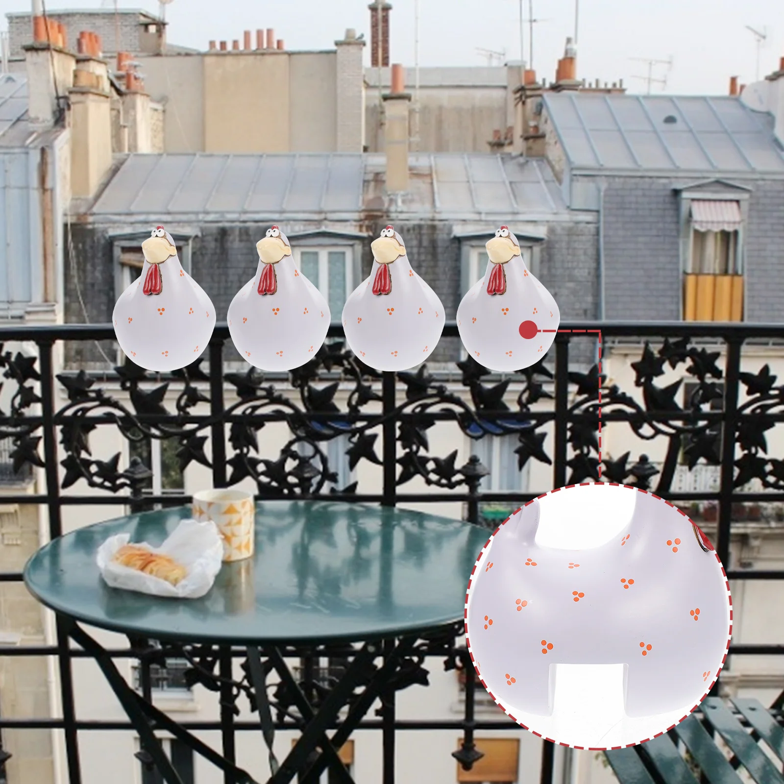 

Chicken Resin Rooster Sculpture Bright Color Outdoor Garden Patio Lawn Decoration Resin Rooster Statue