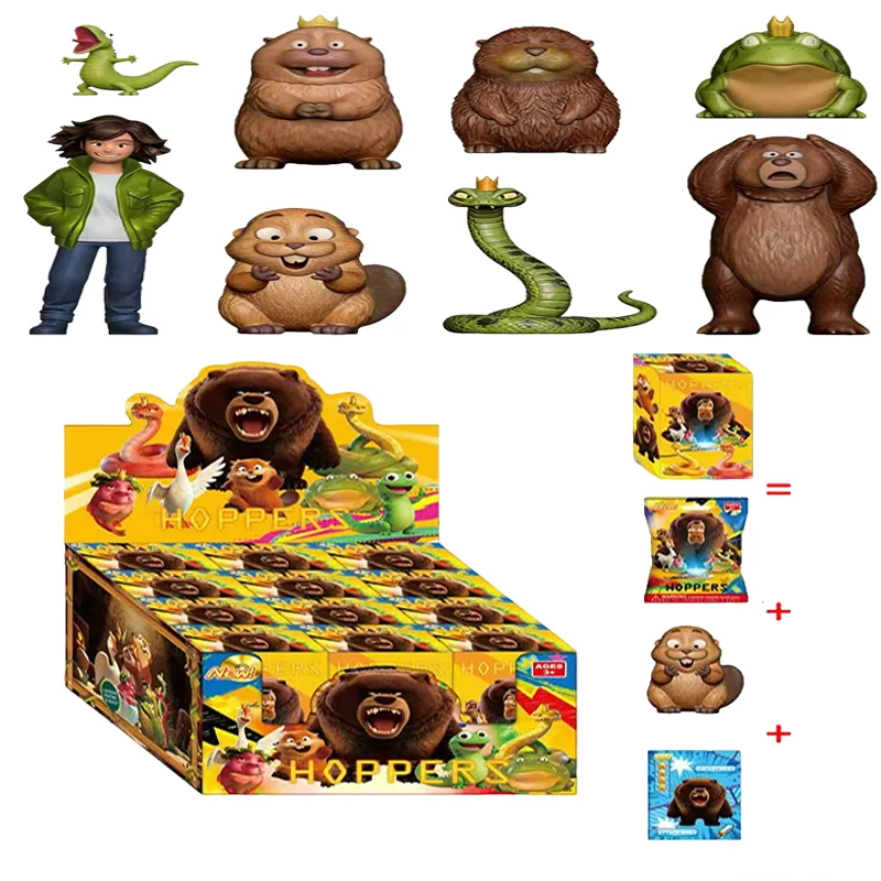 Nuova Mystery Box Hoppers Beaver Transformation Plan, Figurina di Castoro Carina, Scatola a Sorpresa con Design Casuale, Decorazione da Scrivania, Giocattolo da Collezione