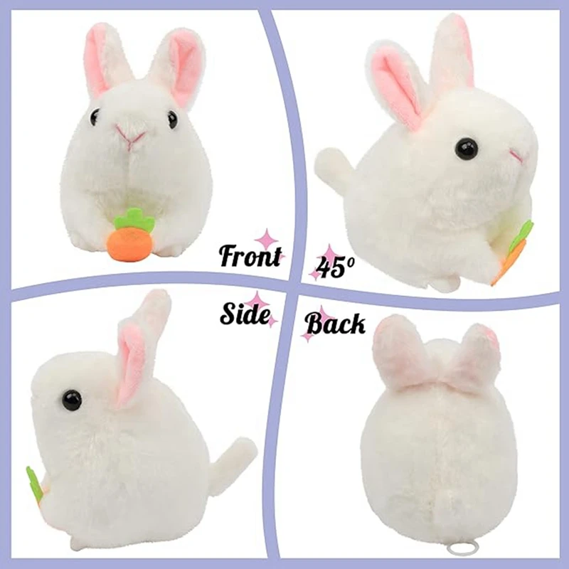 Wind-Up Plush Toys,Clockwork ,Wagging Tail Rotating Interactive Toys Stuffed Plush Toy Durable Easy Install Easy To Use