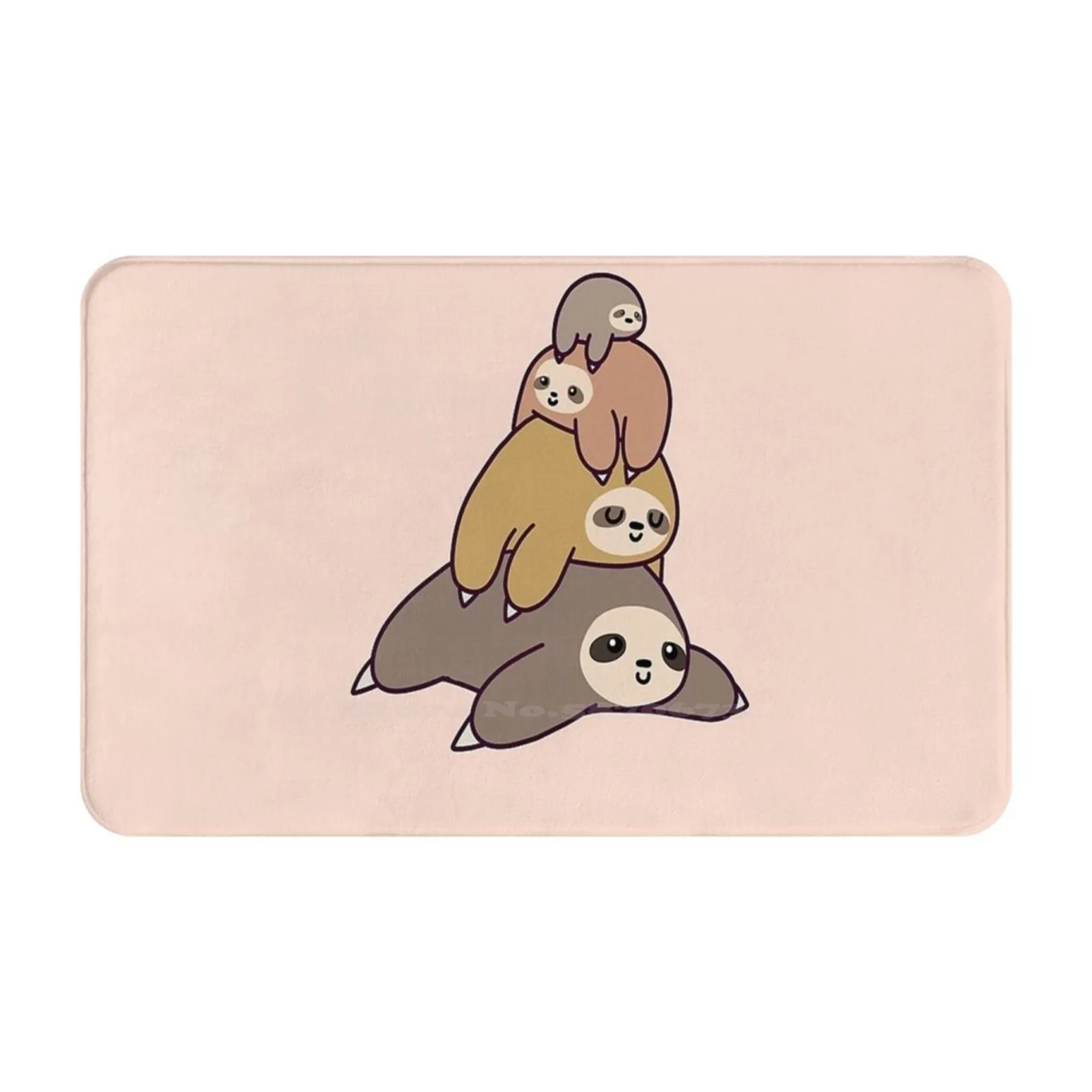 Stack Of Sloths Comfortable Door Mat Rug Carpet Foot Pad Animals K4Mal Sloth Stack Stack Of Sloths Sloth Pile Pile Of Sloths