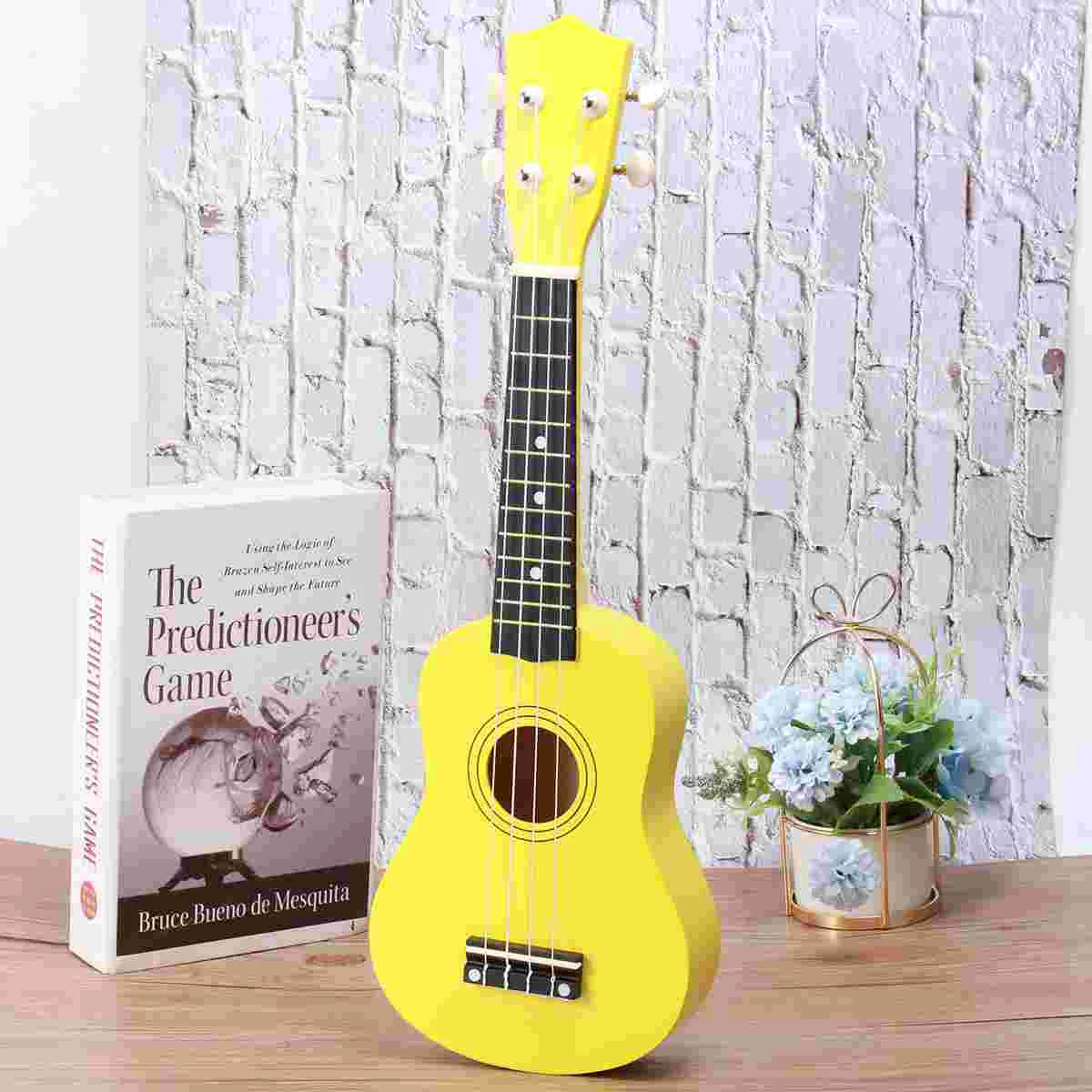 

21 Inches Children’s Toys Simulated Guitar Music Instrument Wooden Kids Yellow Vintage Style Acoustic