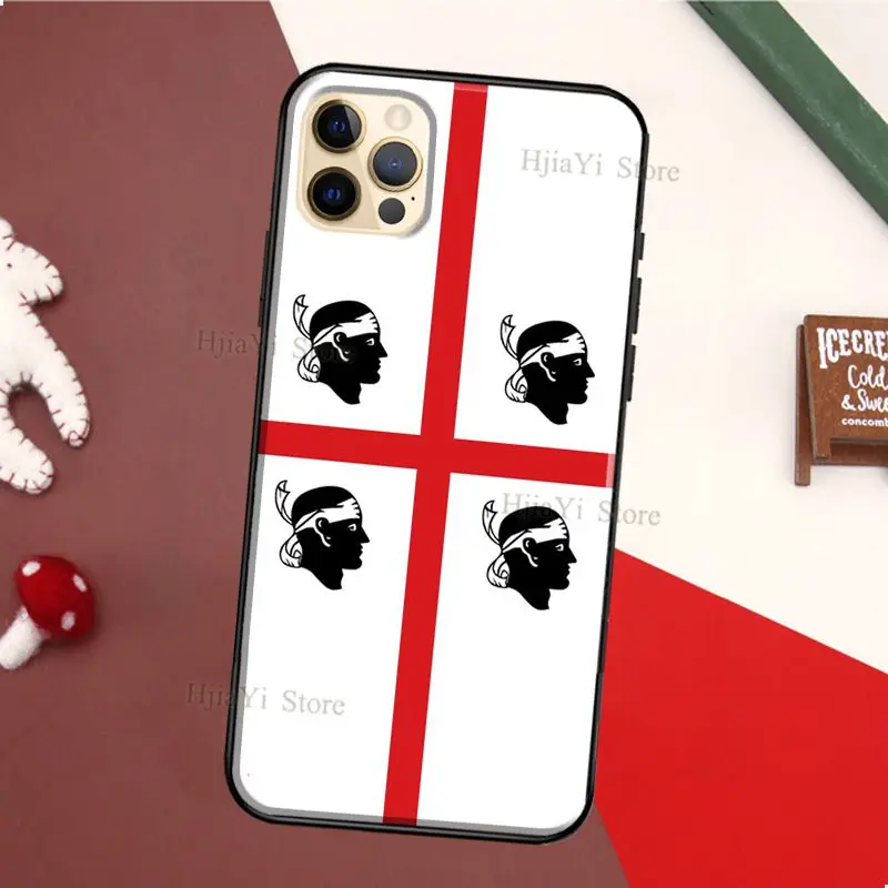 Flag of Sardinia Phone Case For iPhone 13 12 11 14 Pro Max Mini XS X XR 6S 7 8 Plus SE 2020 Soft Cover Case