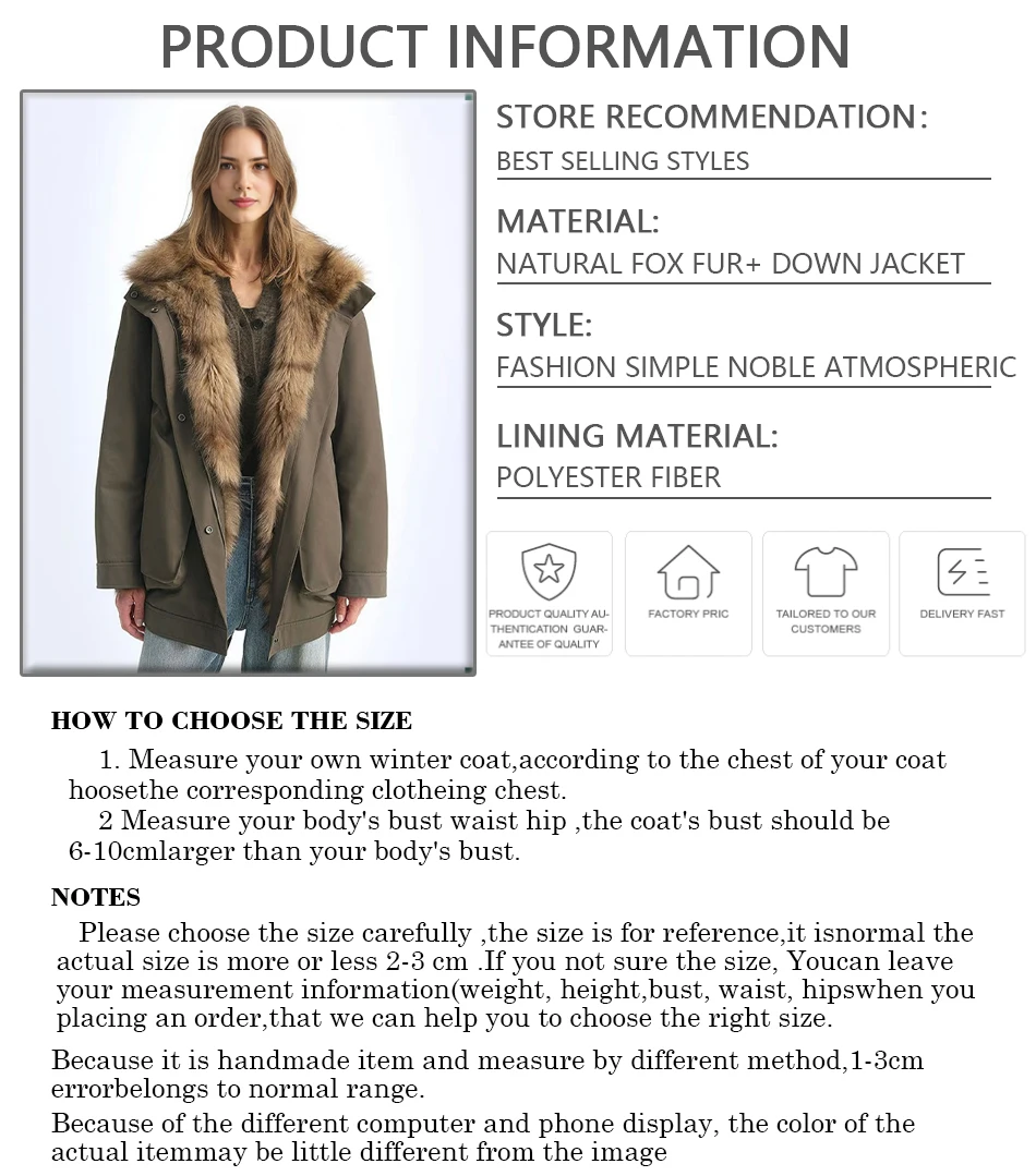 Schwarze Daunenjacken r Echtfuchspelz Jacke Gürtel Lose Puffer Parka Heißer Verkauf Damen Winterjacke