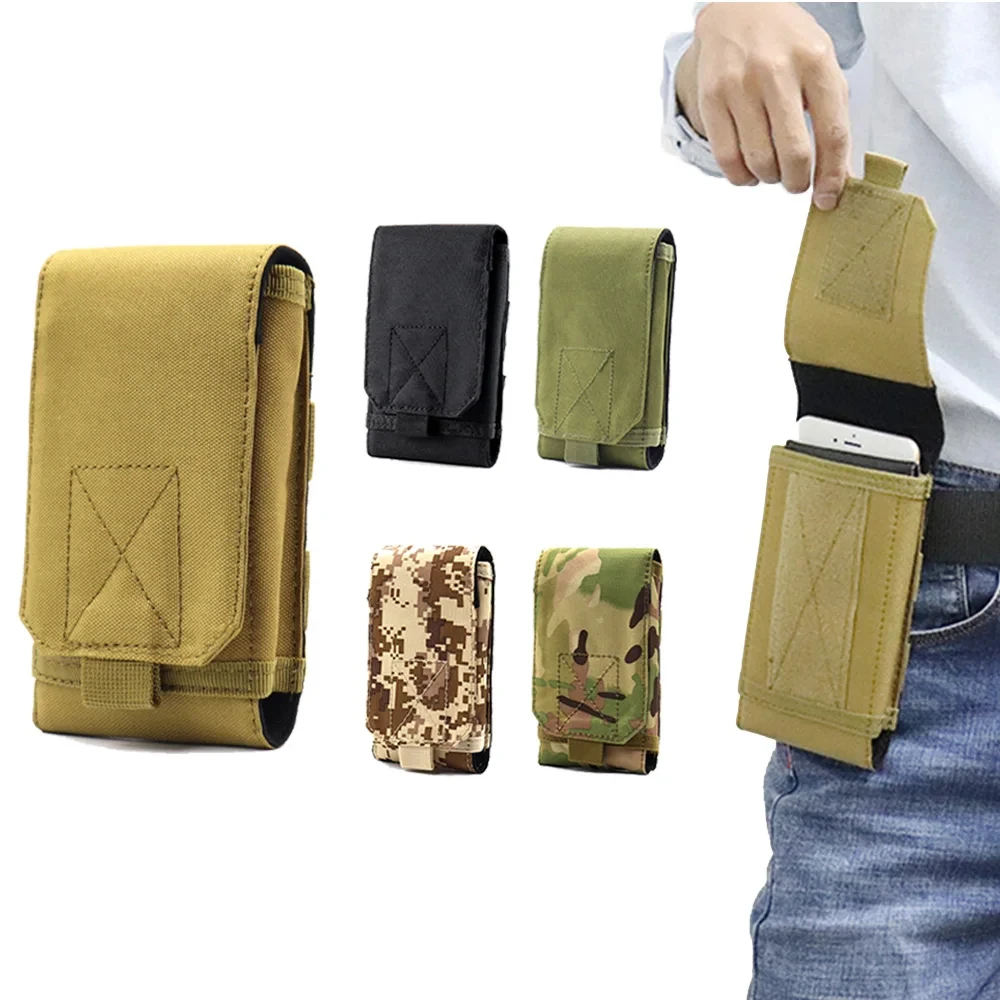 6 Inch Cell Phone Pouch Waist Bag Molle Outdoor Universal Running Mobile Phone Case Bag Camping Hunting Accessories Pouch