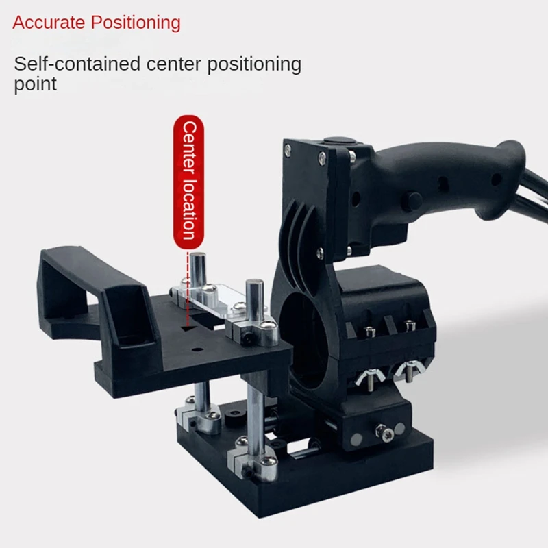 2-In-1 Invisible Fastener Opening Punching Locator Black Nylon Trimming Machine Cabinet Board Side Hole Fixture