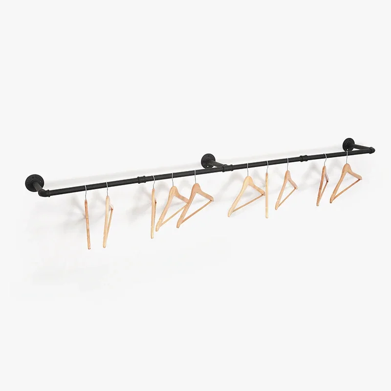 Modern Wall Coat Rack Industrial Luxury Clothes Hanger Iron Storage Minimalism Room Shelf Interior Aesthetic Room Furniture