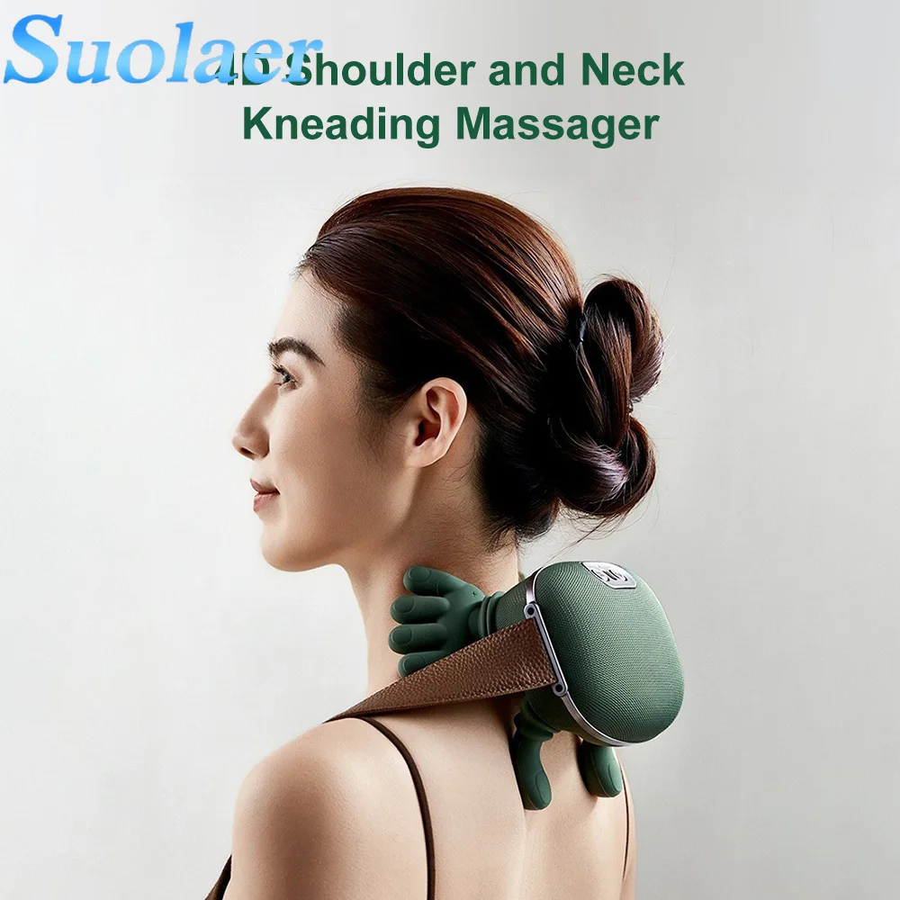 

Rechargebale Neck Massager Finger Pressure Kneading Shiatsu Back Neck Shoulder Massage Pillow Body Muscle Deep Massage Device