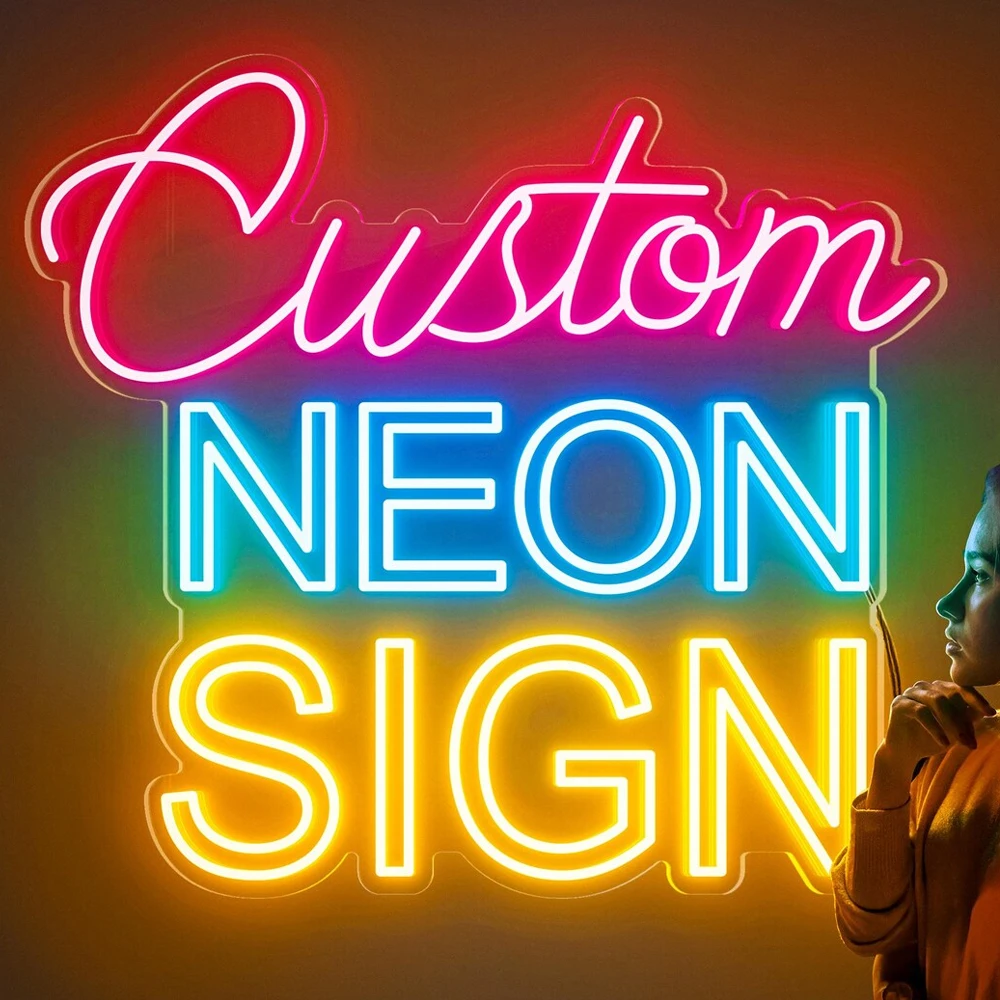 

Private Custom Neon Signs Acrylic Sign LED Light for Family Birthday Bar Wedding Party Company Business Dec Sign Neon Night Lamp