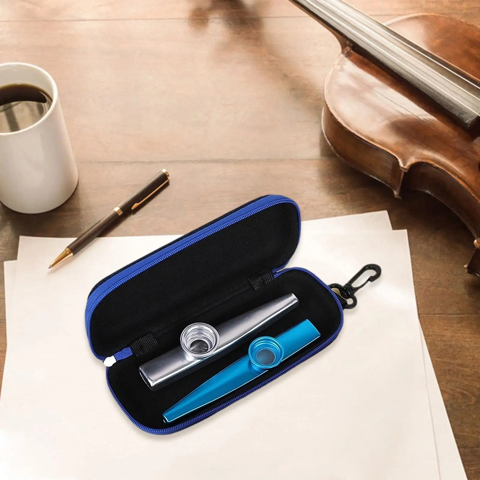 Kazoo Storage Case Lightweight Convenient Protective Zipper Gift Kazoo Storage Bag for Women Men Adults Music Lovers Beginner