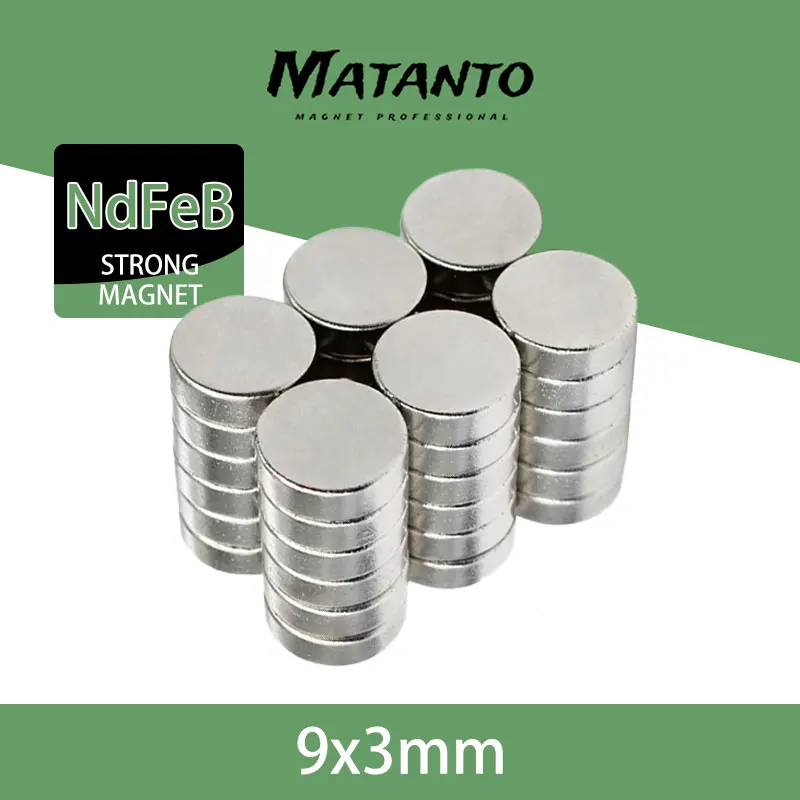 

10/20/50/100/200/300PCS 9x3 mm Thin Neodymium Strong Magnet 9mmX3mm Permanent Magnet 9x3mm Powerful Magnetic Round Magnet 9*3