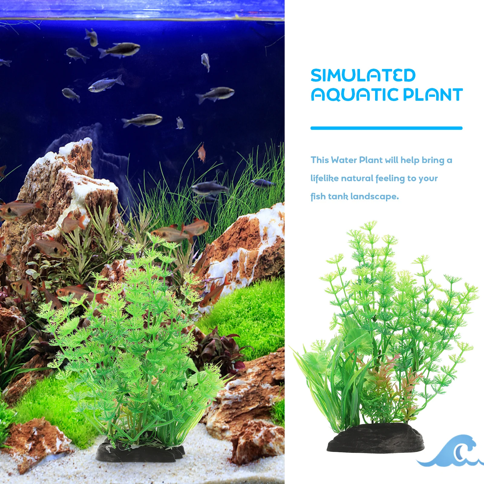 

Fake Aquarium Plant Decor Realistic Water Grass For Landscaping, Small Fish Tank Decorations, Plastic Plants Statues,