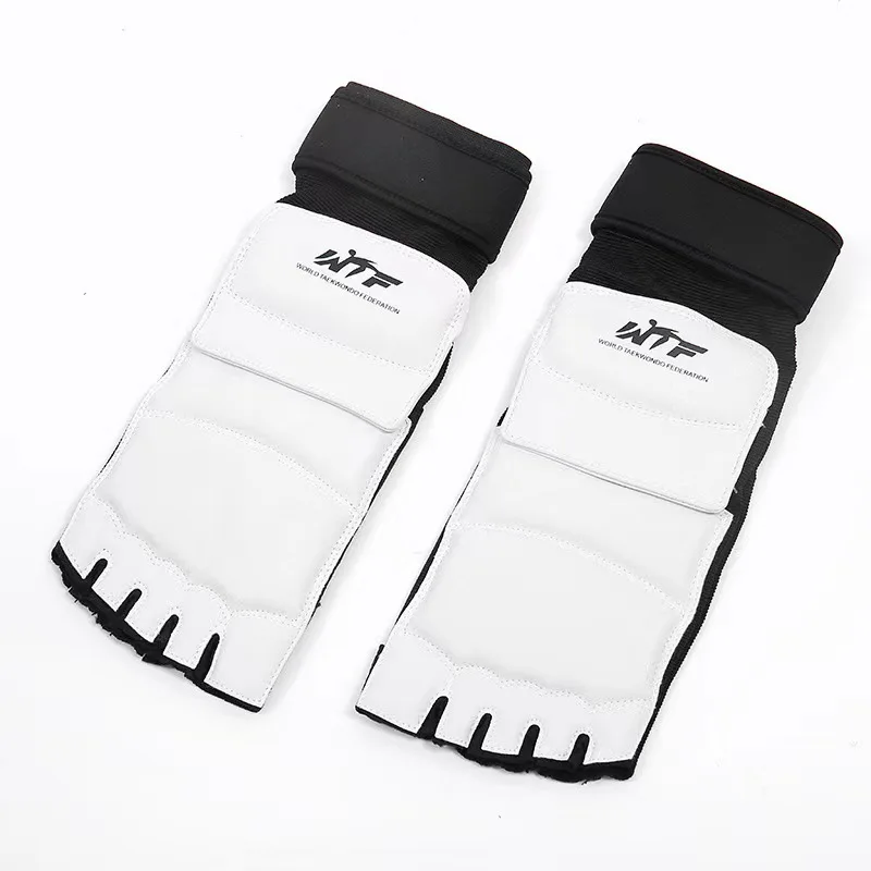 Taekwondo Leather Foot Gloves Sparring Karate Ankle Protector Guard Gear Boxing Martial Arts Foot Guard Sock Adult Kid