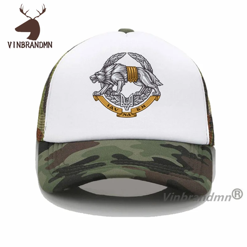 Ukraine Special Operations Forces Spetsnaz Wolf Baseball Caps Cool Casual Cotton Fishing Hats Ukrainian Military Army Bucket Hat