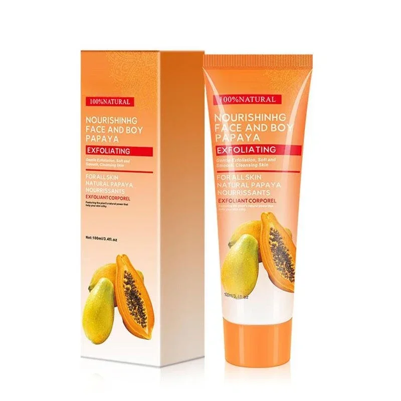 

100g Natural papayas Essence Peeling Cleanser Natural Exfoliating Brightening face Scrub Gel Cream