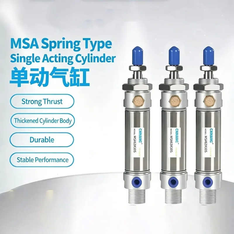 Quality MSA16 20 25 32 40X25/50/75/100/125/150/200/250/300 Single Action Cylinder Stainless Steel Mini Pneumatic Cylinder