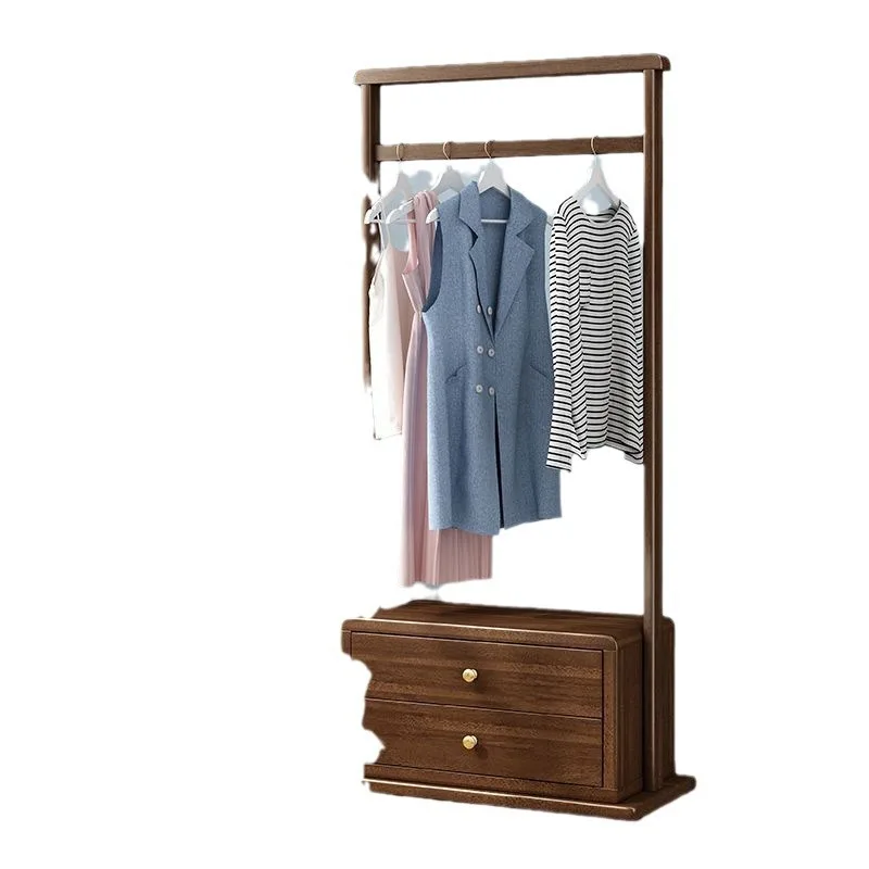 

Ash wood coat rack, household, small apartment, bedroom storage coat rack