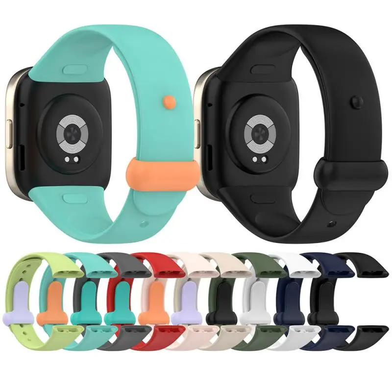 Pulseira oficial para Xiaomi Redmi Watch 3, pulseira de substituição de silicone macio ativo, pulseira colorida