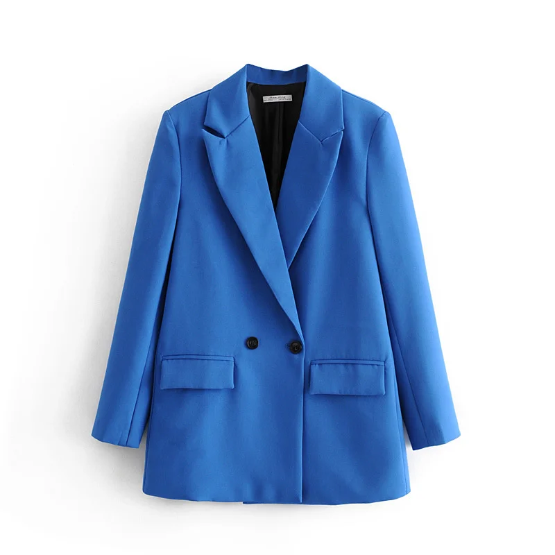 Veste à double boutonnage pour femme, 20 couleurs, manteau décontracté, vêtements de bureau, mode printemps automne 2023