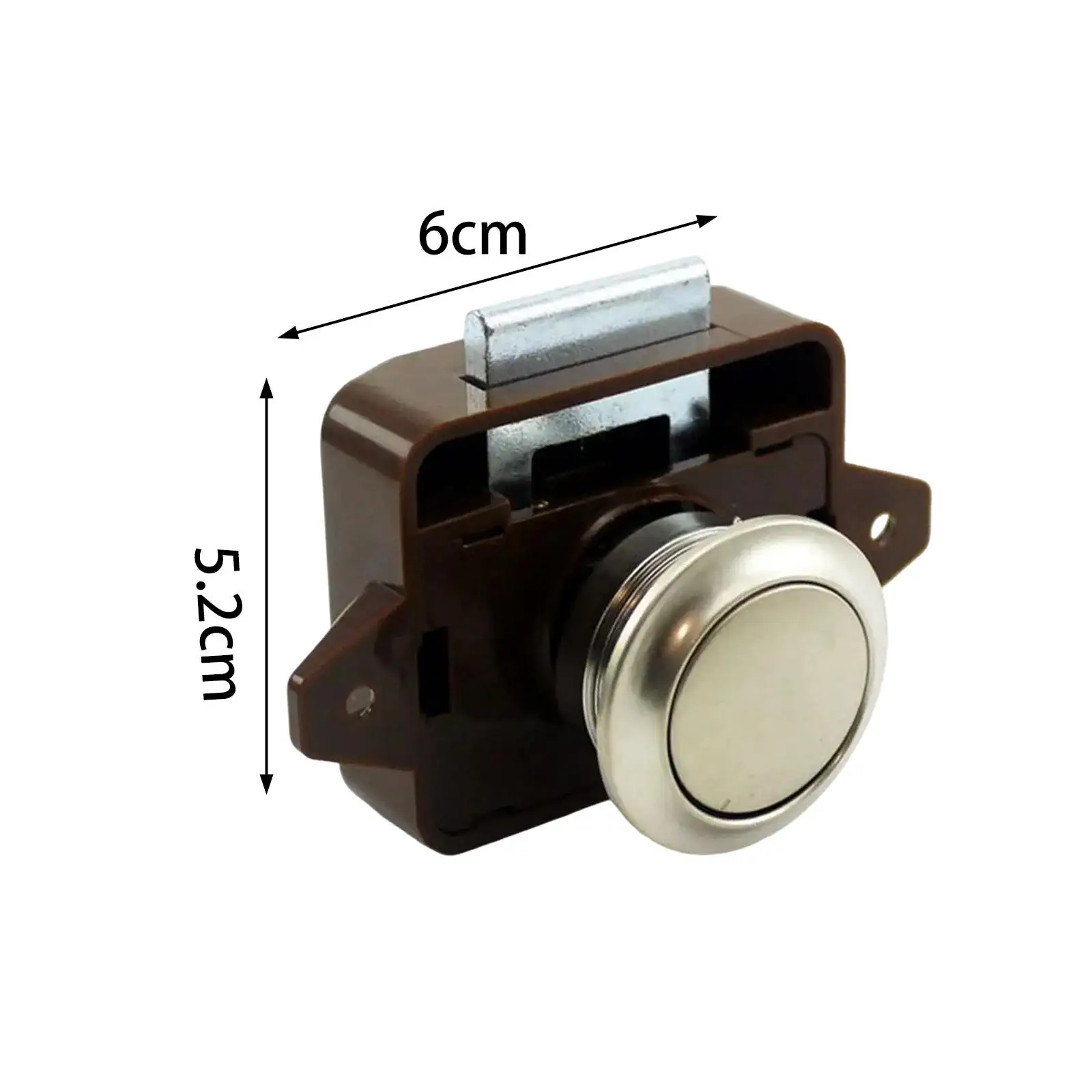 قفل بمزلاج للخزانة، زر ضغط بدون مفتاح، ملحقات مقبض درج قوي لشاحنة قارب RV #6