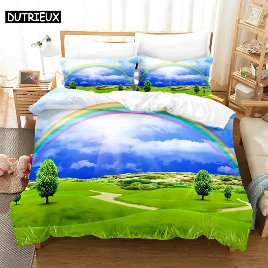 

Blue Sky Scenery Queen Bedding Set Duvet Cover Set Kids Bedding Digital Printing Bed Linen King Size Duvet Cover