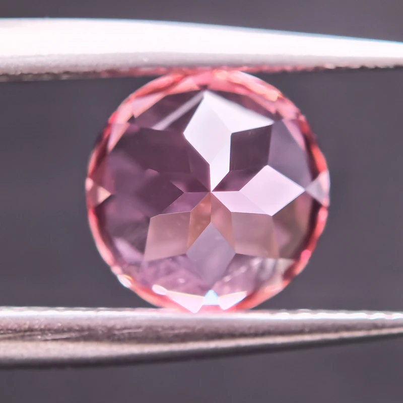 Top Lab Grown Sapphire Circular Sunrise Pink VVS1 Perfect Charms Beads Diy Jewelry Making Materials Selectable AGL Certificate