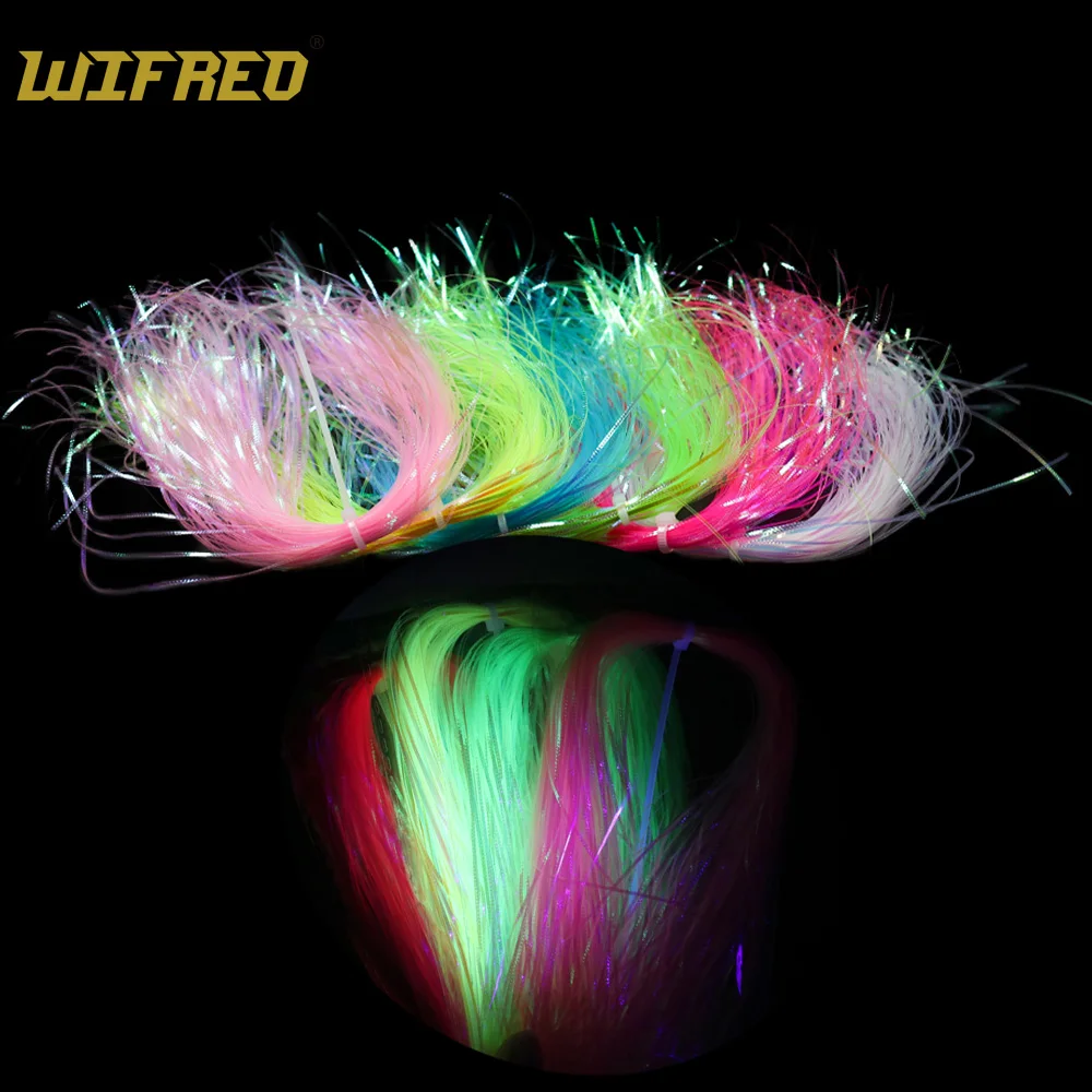 

1mm Luminous Gliss Glow Flash Strand Saltwater Flashbou Bucktail Spinnerbait Fishing Lure Bass TroutFly Wing Tail Tying Material