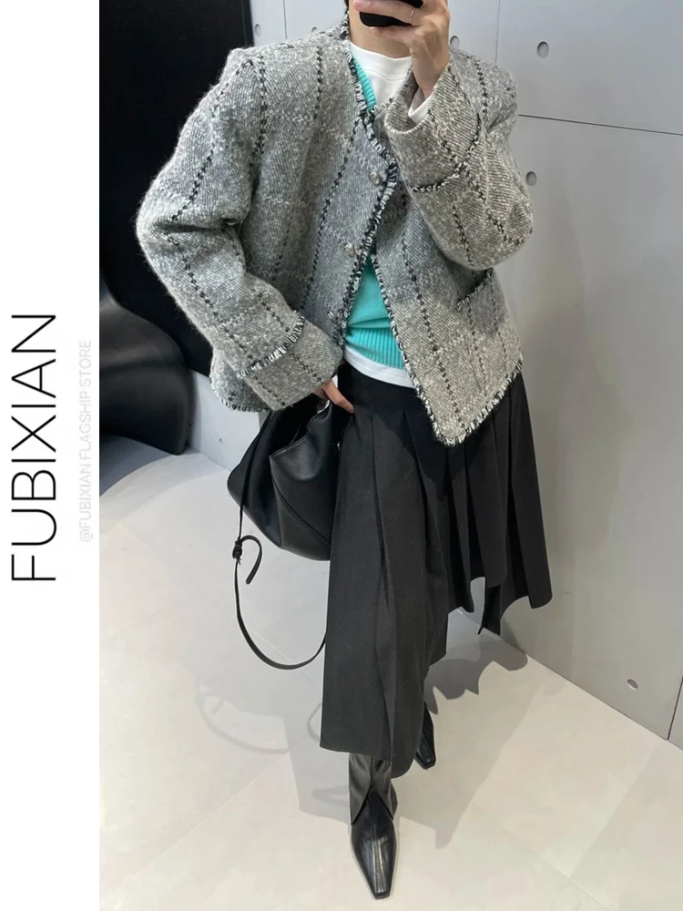 

High Waist Design Slimming Midi Skirt for Women Autumn New Style Irregular Vintage Elegant Versatile Half-length Skirt